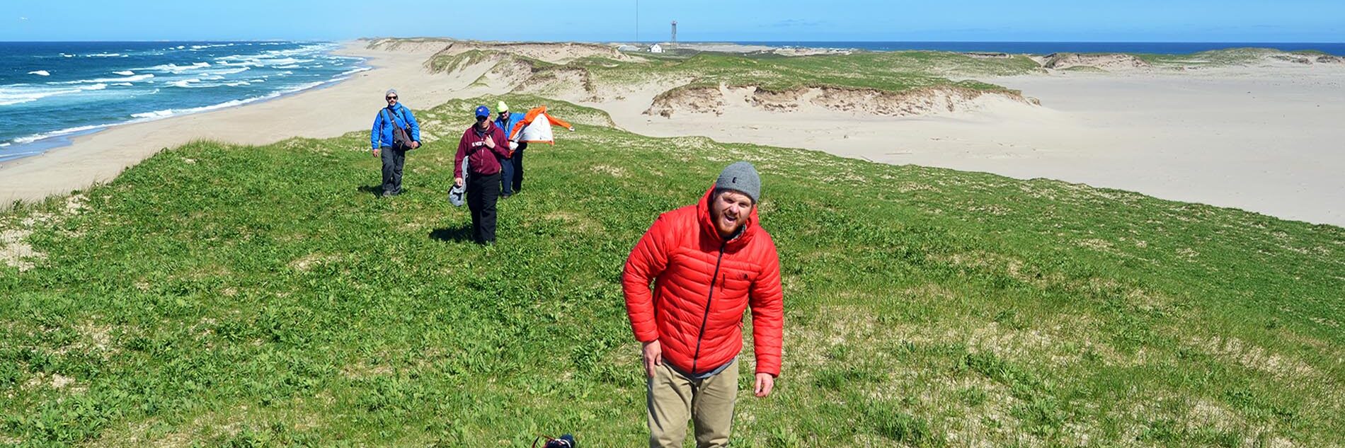 Visitors can go to Sable Island, Nova Scotia and hike the tall sand dunes - photo by Geordie Mott and Picture Perfect Tours.